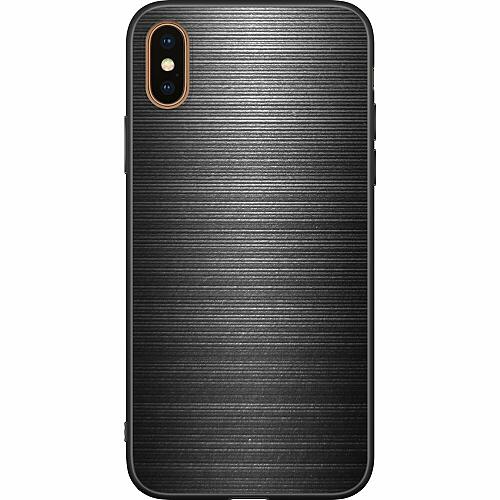 iPhone XS Max Svart Skal Brushed Metal
