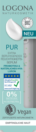 LOGO PUR extra lugnande fuktgivande serum probiotika & hyaluron, 30ml