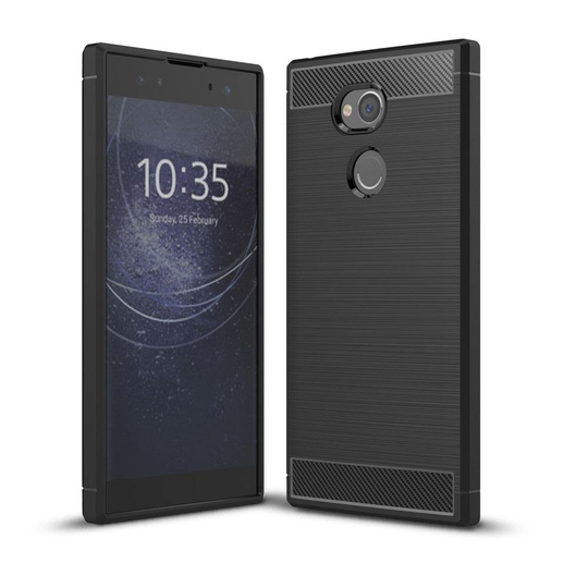 Carbon Brushed Mobilskal till Sony Xperia XA2 Ultra - Svart