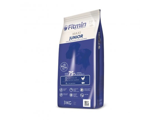 FITMIN Maxi Junior, Valp, 3 kg, Maxi (26 - 44 kg), Vitamin A, Vitamin B1, Vitamin B12, Vitamin B2, Vitamin B6, Vitamin B9 (folic acid), Vitamin C,...