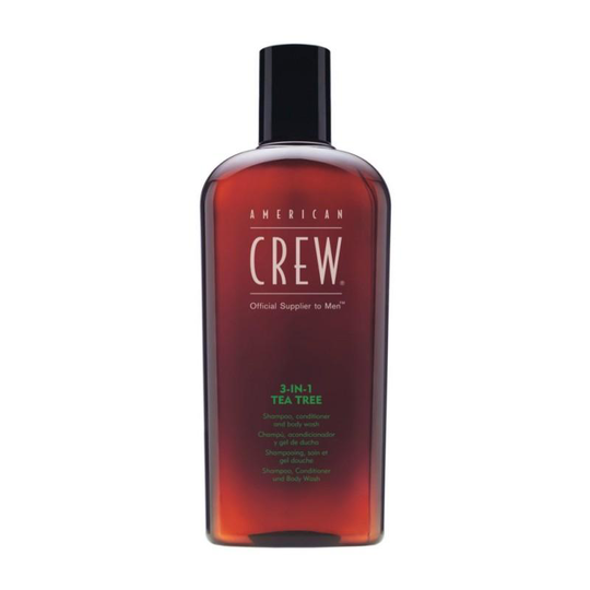 AMERICAN CREW_Official Supplier To Men 3-In-1 Tea Tree Shampoo Conditioner And Body Wash szampon odĹĽywka i ĹĽel do kąpieli z drzewa herbacianego dla