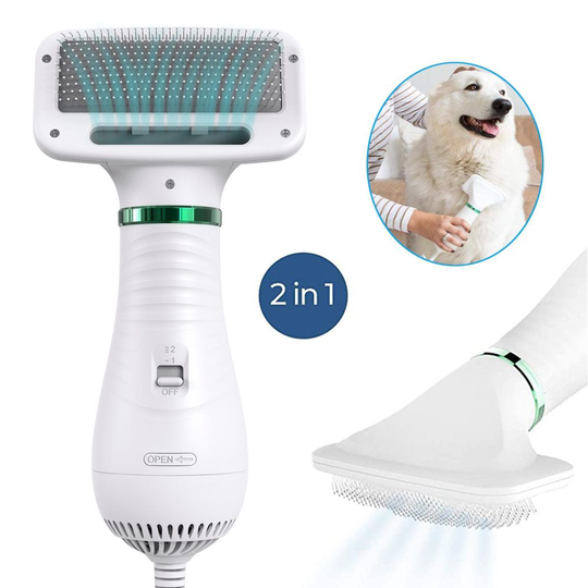 2-In-1 Portable Pet Hair Dryer And Comb Brush