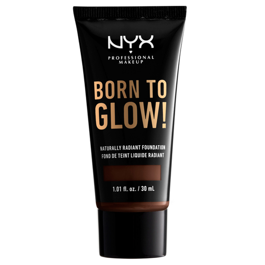 NYX Professional Makeup Born To Glow Naturally Radiant Foundation 25 Deep Ebony