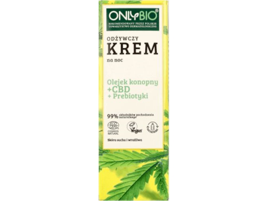 Only Bio Only bio - Nourishing night cream. Hemp oil + CBD + Prebiotics - 50 ml universal