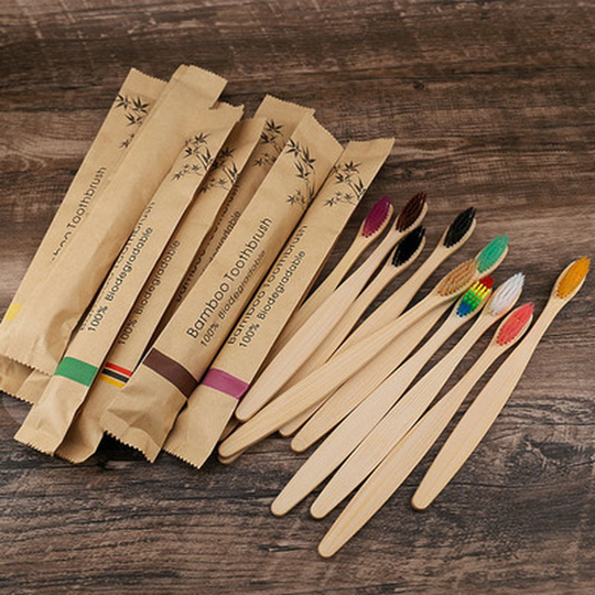 5 st Miljövänliga Bambu tandborste