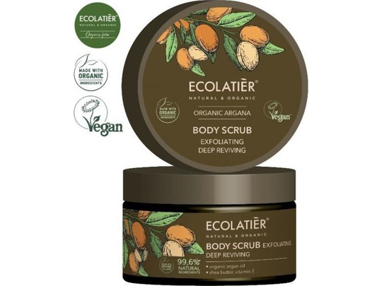 Ecolatier ARGAN DEEP NUTRITION exfoliating body scrub, 300g ECOLATIER