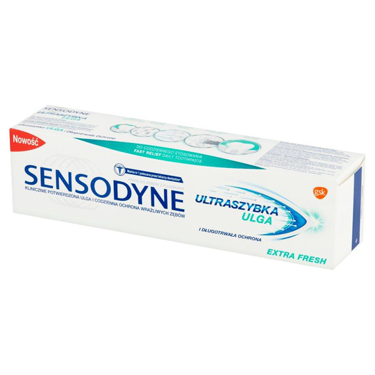 SENSODYNE Ultrafast Relief toothpaste Zeb