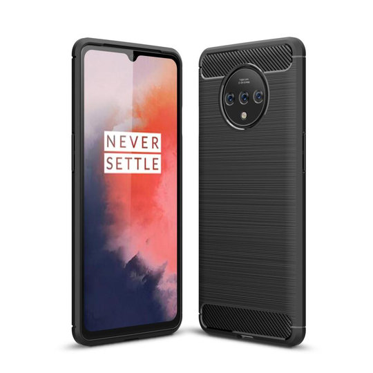 OnePlus 7T - Brushed TPU Skal - Svart