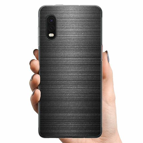 Samsung Galaxy Xcover Pro TPU Mobilskal Brushed Metal