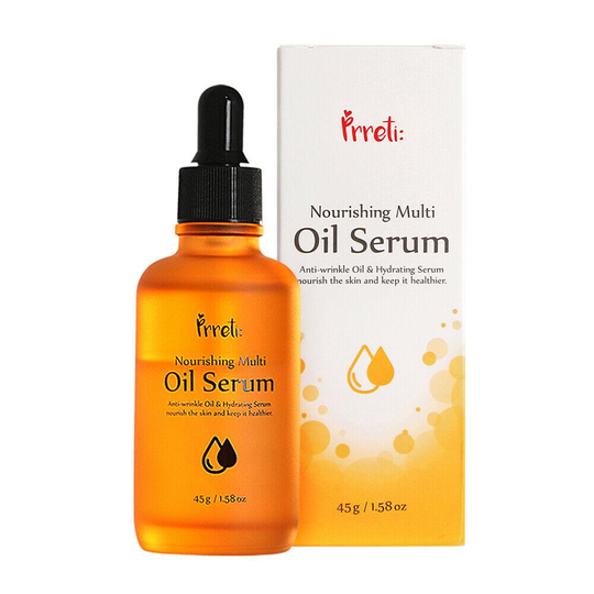 Multi PRRETI Vårdande Oil Serum Moisturizing Serum mot ansikte med Complex Essential 45g