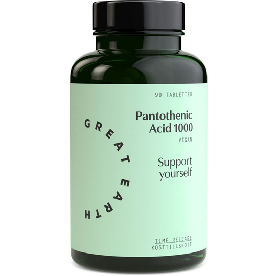 Great Earth Pantothenic Acid 1000 mg 90 tabletter