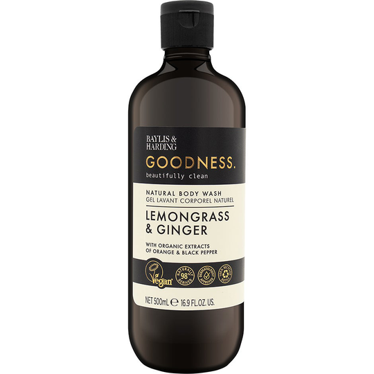 Goodness Lemongrass & Ginger Body Wash, 500 ml Baylis & Harding Duschcreme