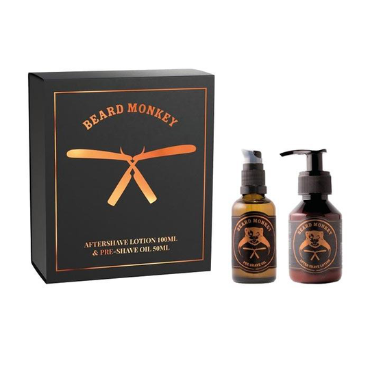 Beard Monkey Aftershave Lotion 100 ml & Pre-Shave Oil 50 ml