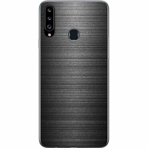 Samsung Galaxy A20s Mjukt skal - Brushed Metal