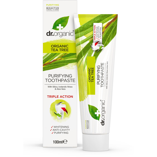 Dr Organic Tea Tree Toothpaste Fluor 100 ml