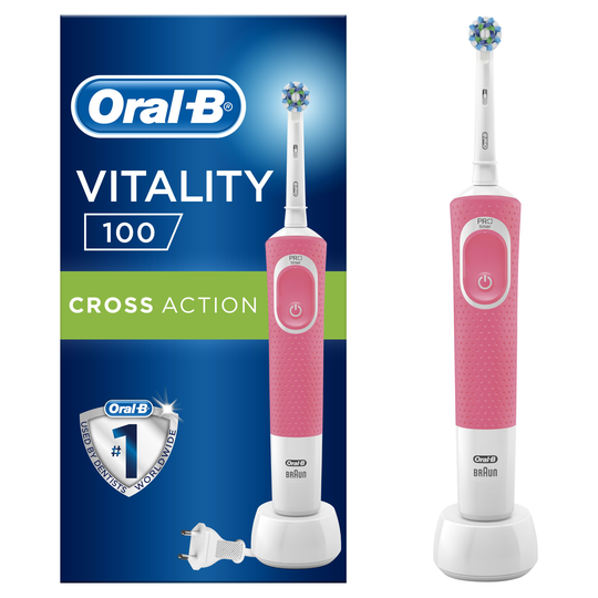 Oral B Vitality 100 Cross Action Eltandborste Pink