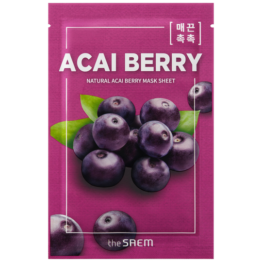 The Saem Natural Acai Berry Mask Sheet Mascarilla Bayas de Açai 21 ml