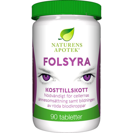Naturens Apotek Folsyra & B12 90 tabletter
