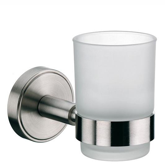 tandborsthållare Marbea 13 x 9,5 cm rostfritt stål silver/matt vit