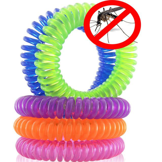 Myggavvisande armband Neonfärger 10-pack