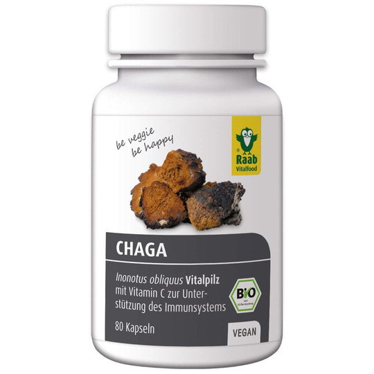 Raab Vitalfood BIO Vitalpilz Chaga Pilz Inonotus obliquus, 36g