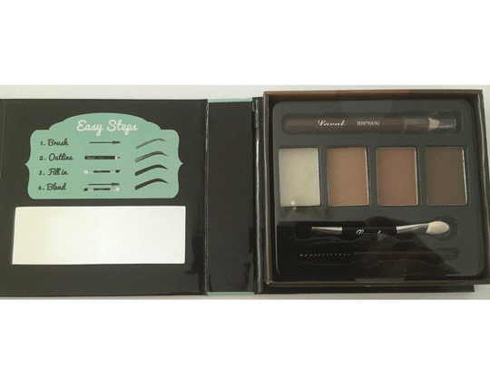 Laval Brow Palette 9PCS-Pencil+Brush+Wax+3Powders- Medium Toned