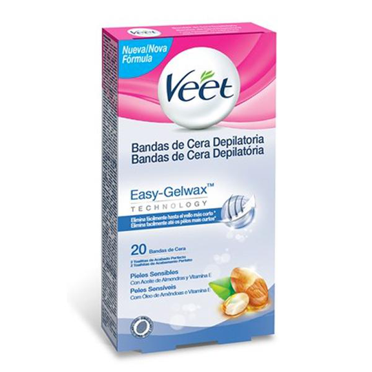 Vaxremsor Veet Easy Gelwax för känslig hud (20 st)