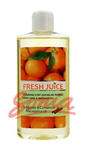 Färsk juice Caring massageolja + Cinnamon Tangerine & Macadamia Oil 150ml