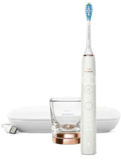 Elektrisk tandborste PHILIPS DiamondClean 9000 HX9911/94, 62000 slag/min, 4 program, 1 ände, rosa-guld