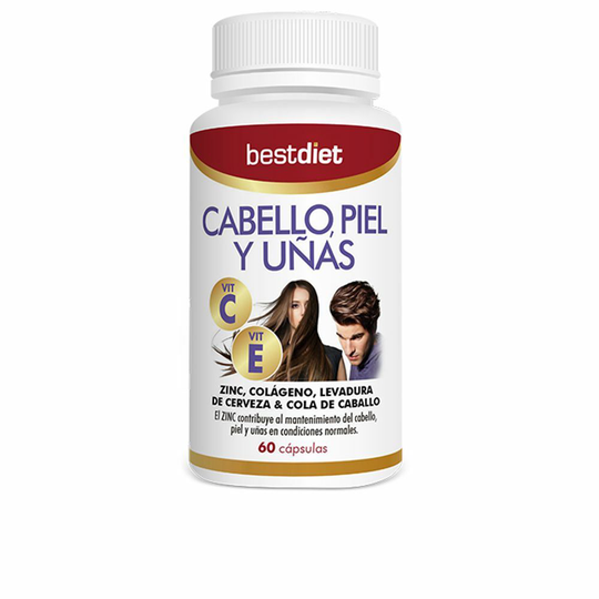 Kapslar Best Diet Cabello, Piel y Uñas Vit C Vit E (60 Kapslar)