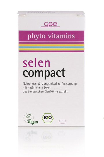 GSE Selen Compact (Ekologisk), 60 Tabl. a 500 mg, 30 g