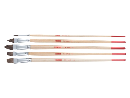 Talens Art Creation Oil & acrylic brush set ox hair | 5 brushes