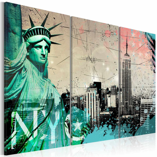 Tavla - Canvastavla - New York collage, 3 delar