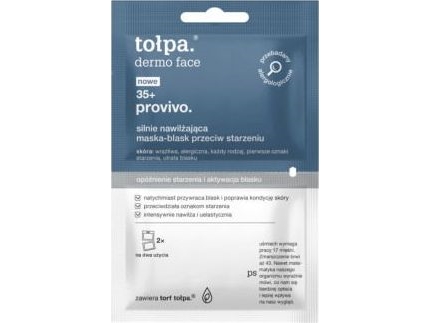 Tolpa provivo 35+. highly moisturizing mask - anti-aging glow 2x6 ml