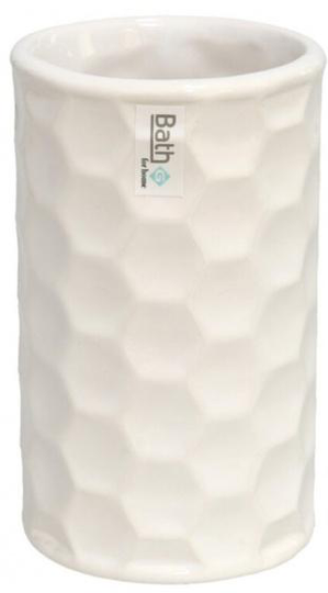 badrumskopp honeycomb 7 x 11 cm keramik vit