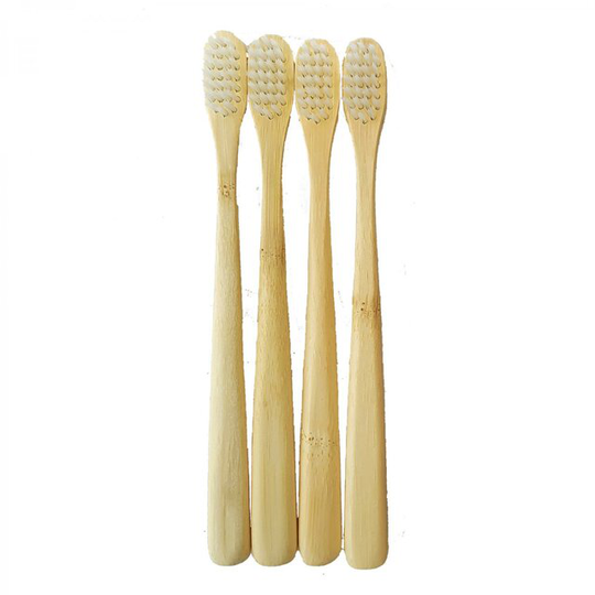 Barntandborstar Bambu Natur 4-pack