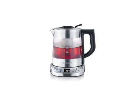 SEVERIN WK 3473 Deluxe Mini - Tebryggare/kittel - 1 liter - 2.2 kW - glass/brushed stainless steel/black