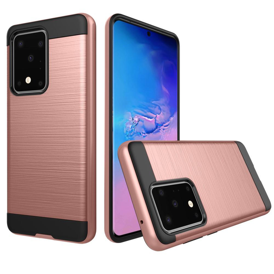 Samsung Galaxy S20 Ultra - Brushed Hybrid Skal - Roséguld