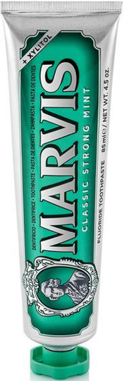 tandkräm Classic Strong Mint 85 ml silver/grön