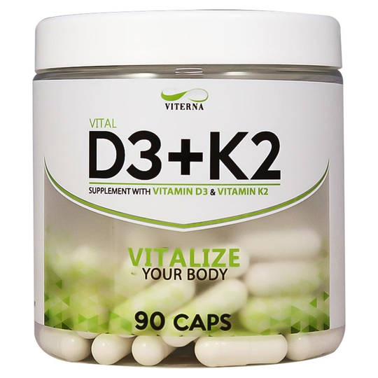 Vitamin D3 + K2, 90 caps, Vitaminer