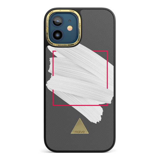 Naive iPhone 12 Mini Skal - White Brush