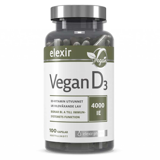 D3 Vegan Vitamin 4000IE, 100 caps, Vitaminer