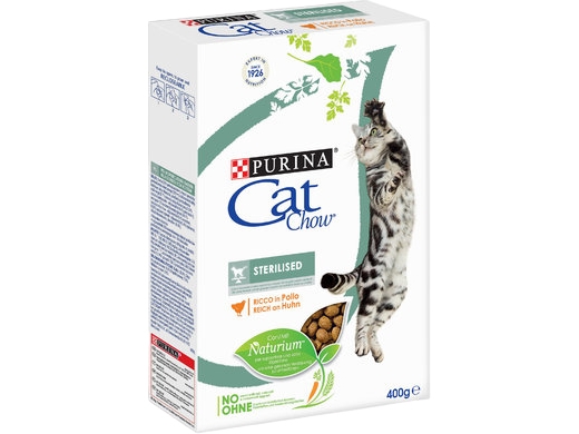 Purina Cat Chow Sterilized, Voksen, Kylling, 400 g, Steriliseret eller kastreret, vitamin B, vitamin E, Sund vægt