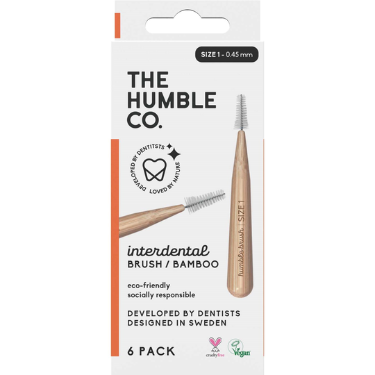 Humble Brush Bamboo Interdental Brush Size 1 Orange