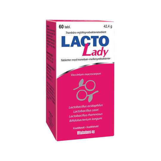 LactoLady Tranbärsextrakt + Mjölksyrabakterier 60 tabletter