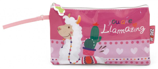 toalettväska Llama girls 0,3 liter PVC/polyesterrosa
