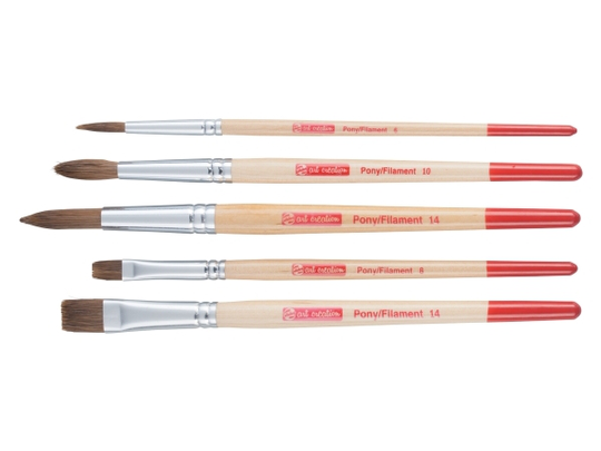 Talens Art Creation Watercolour brush set pony/polyester | 5 brushes