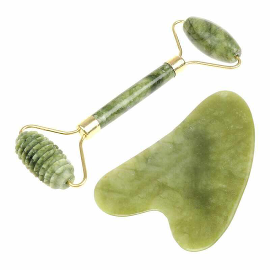 Gua Sha massage kit large taggig Avancerad- Grön
