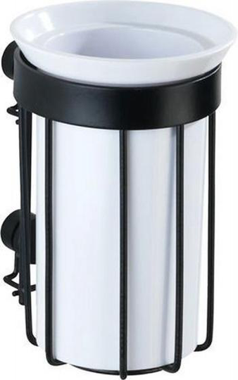 tandborsthållare Classic Plus 15 cm svart/vit