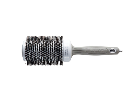 Olivia Garden round hair brush Ceramic + Ion 55, antistatic round brush (ion hair brush) with ceramic body and nylon bristles, 55/70 mm